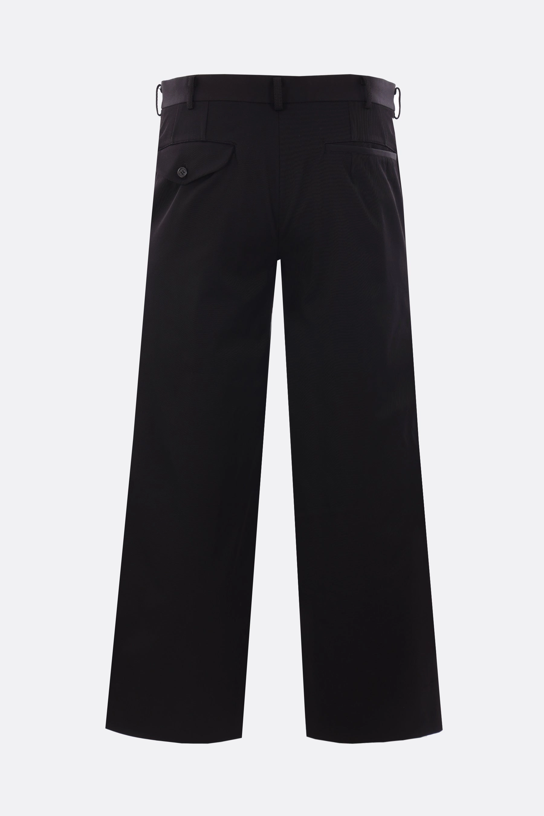 cropped straight-leg trousers in drill