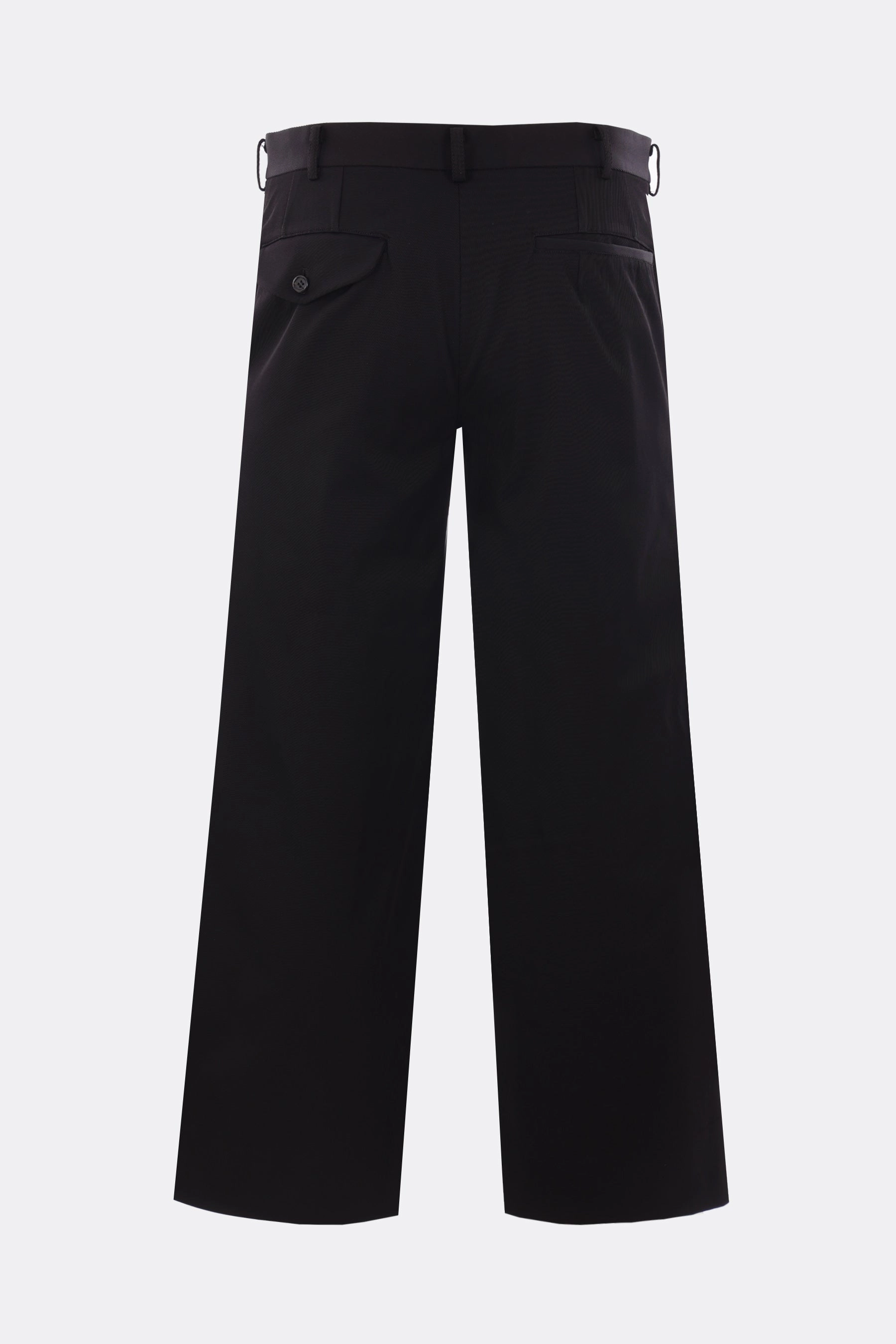 cropped straight-leg trousers in drill