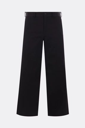 cropped straight-leg trousers in drill