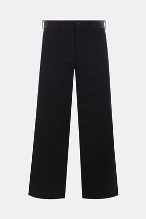 cropped straight-leg trousers in drill