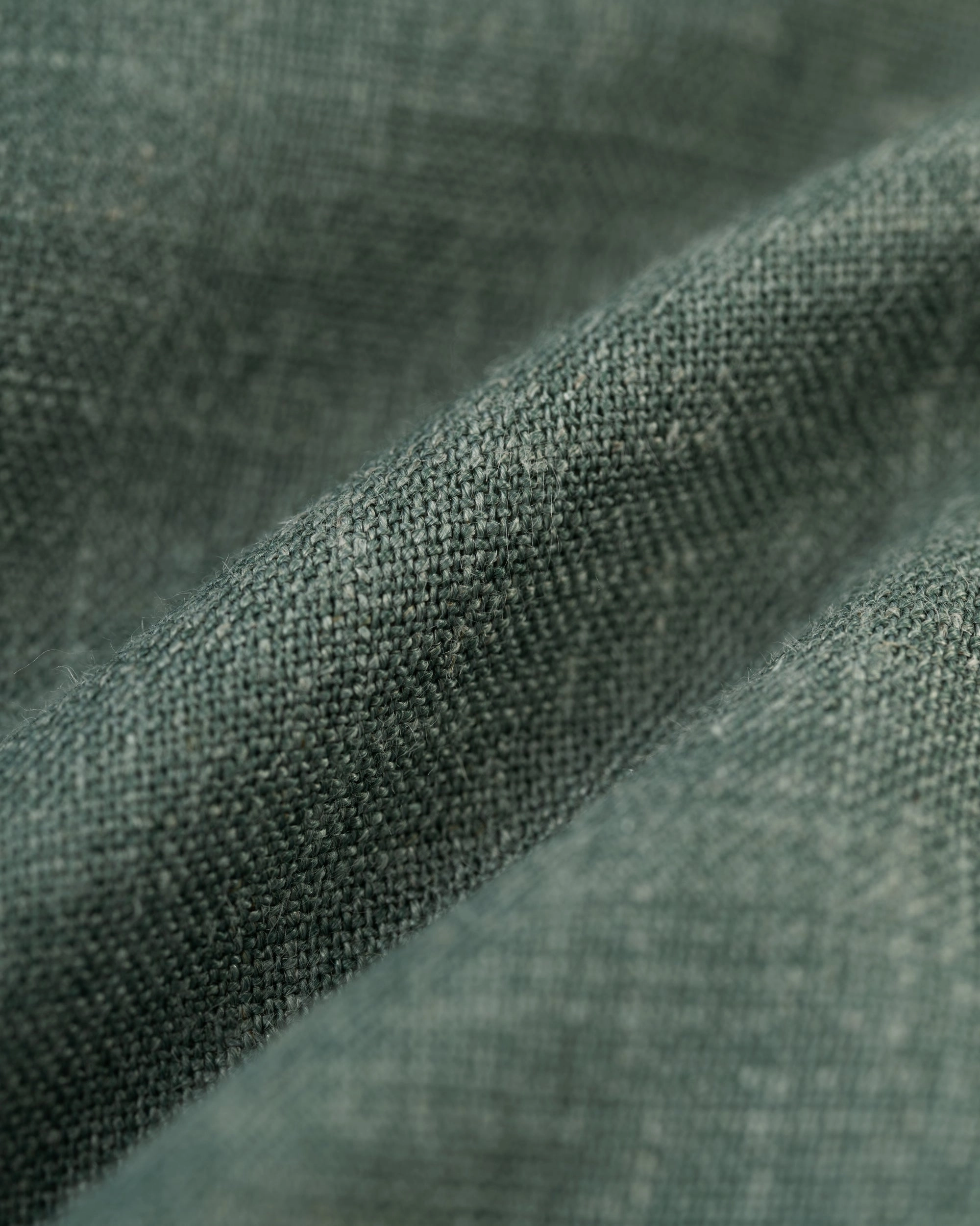DARK GREEN CRASH LINEN TROUSERS