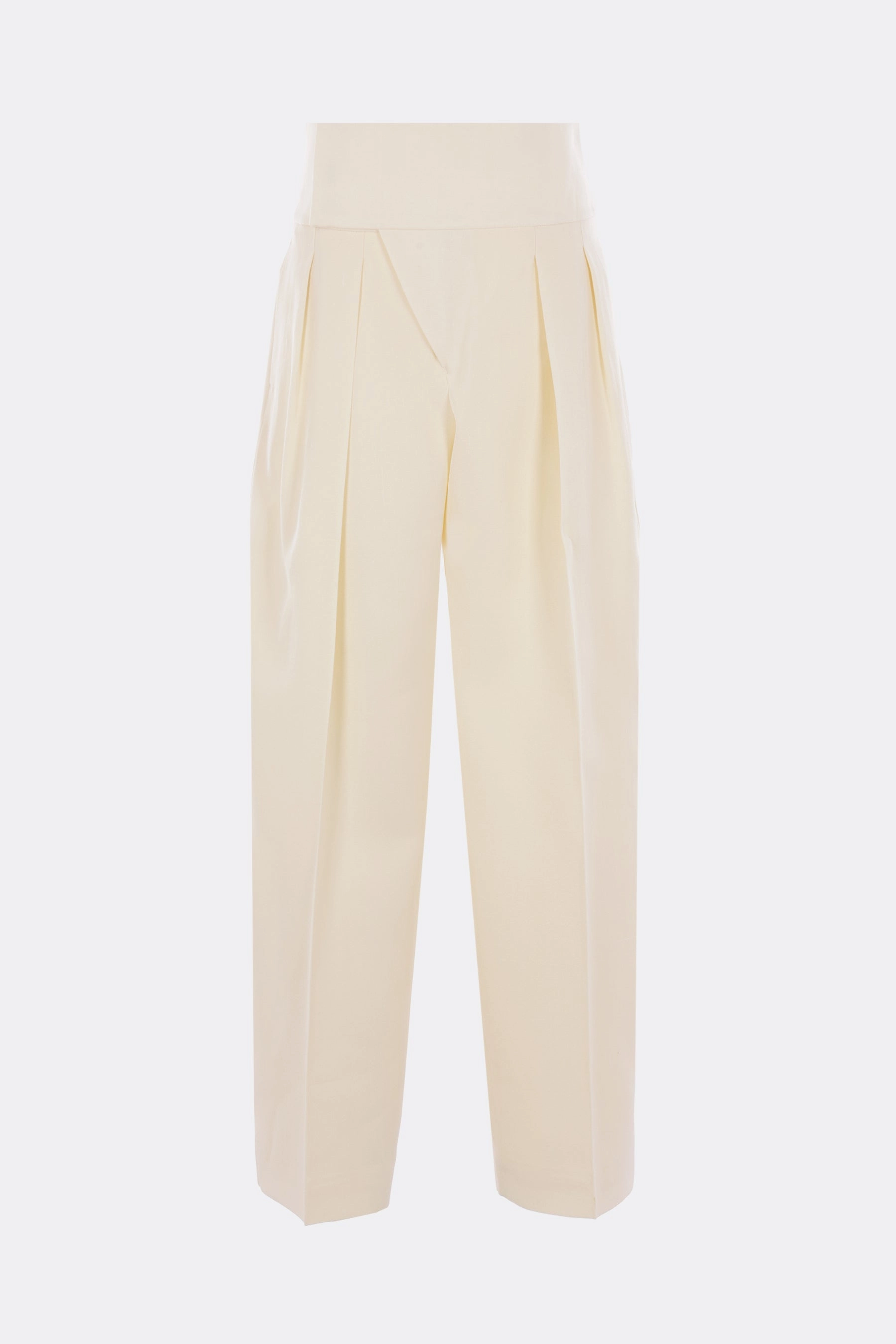 darted trousers in silk blend