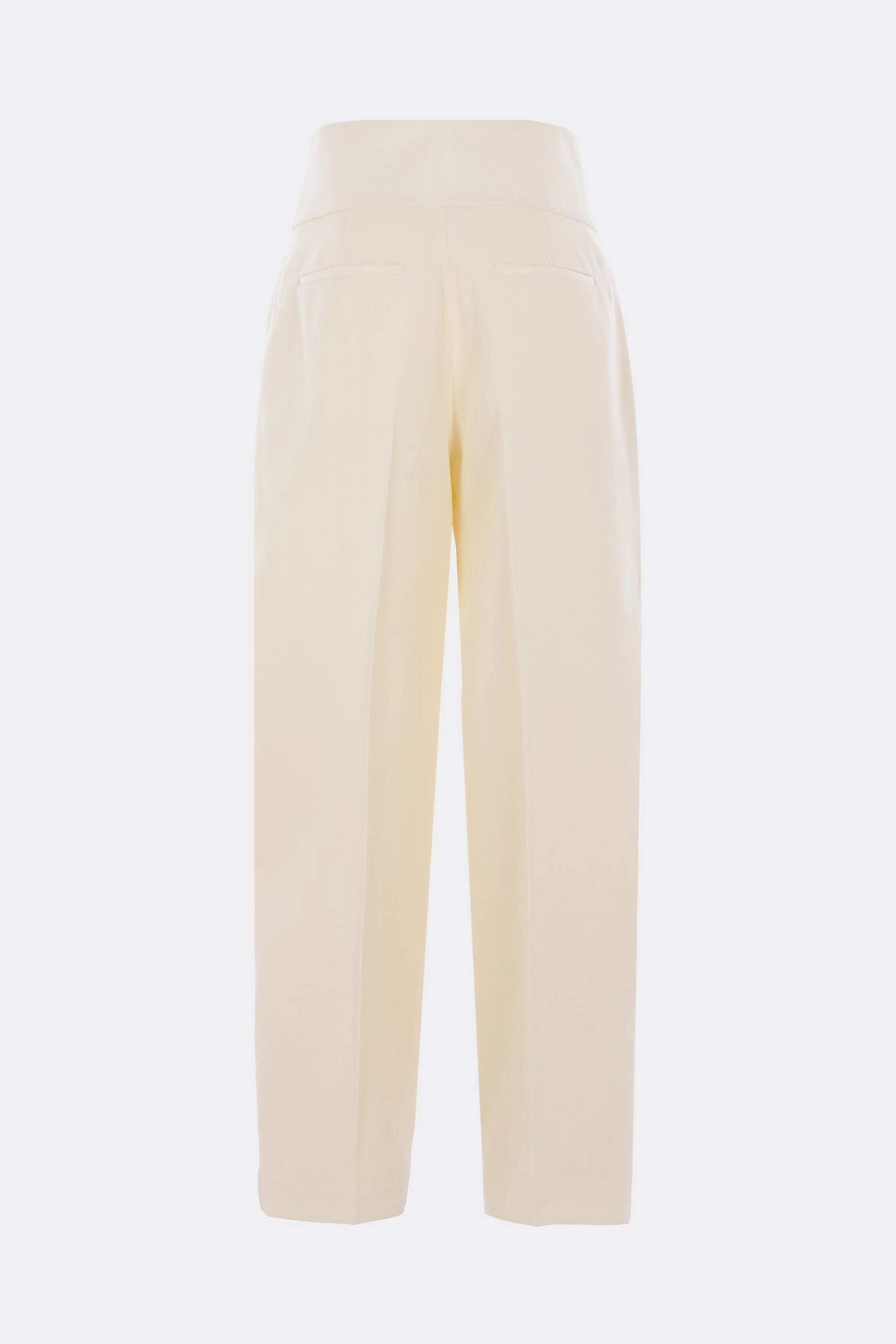 darted trousers in silk blend