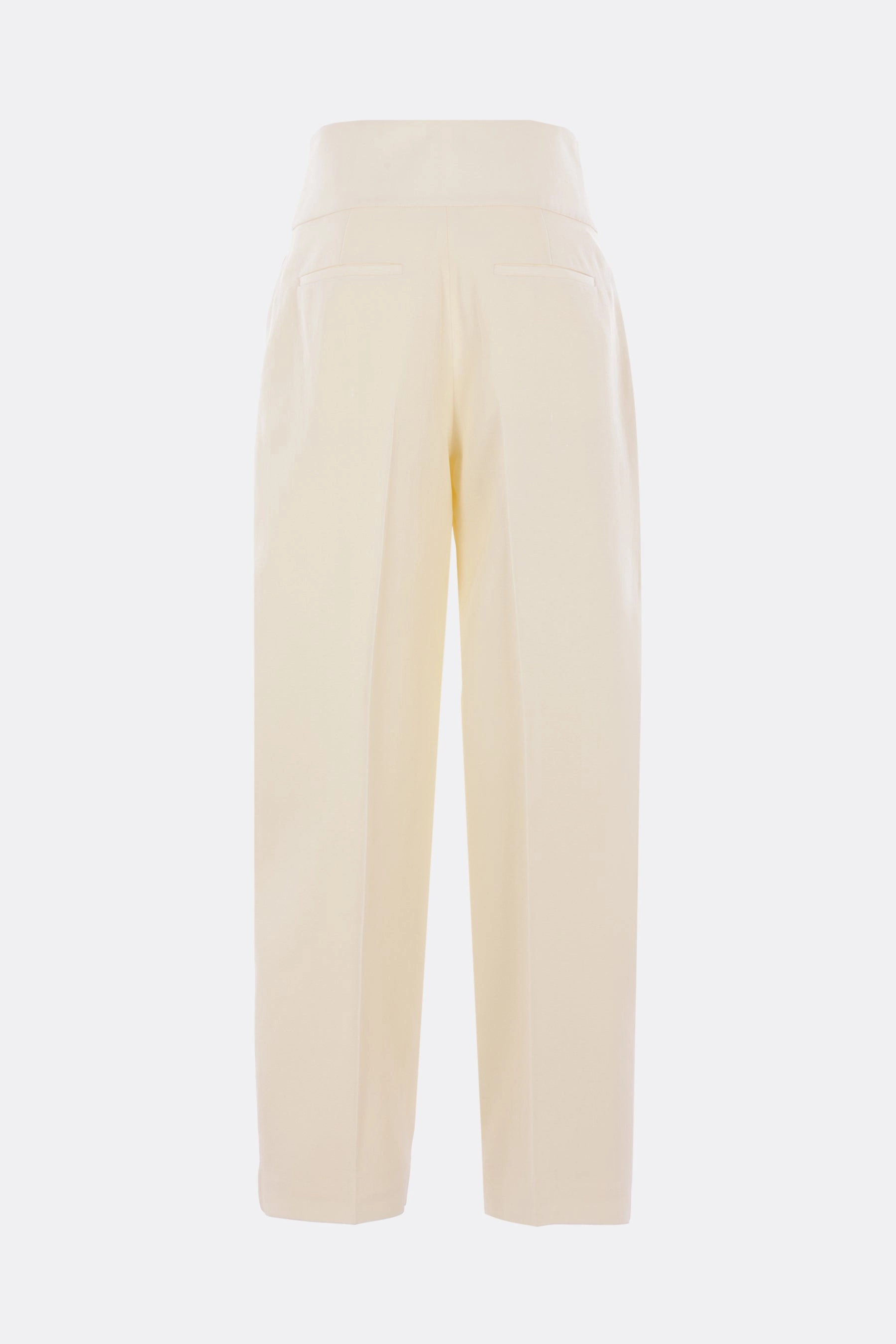 darted trousers in silk blend