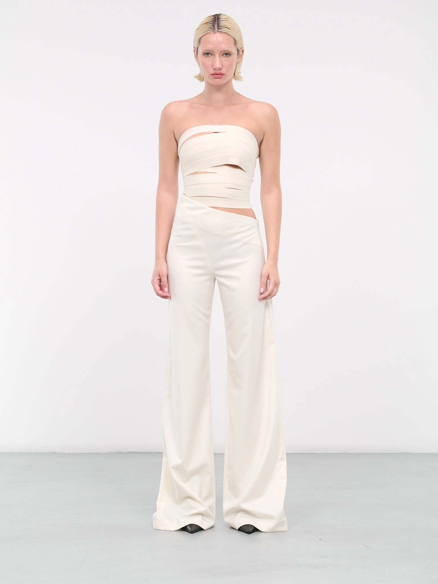Diagonal Trousers (TR-W02-WHITE)