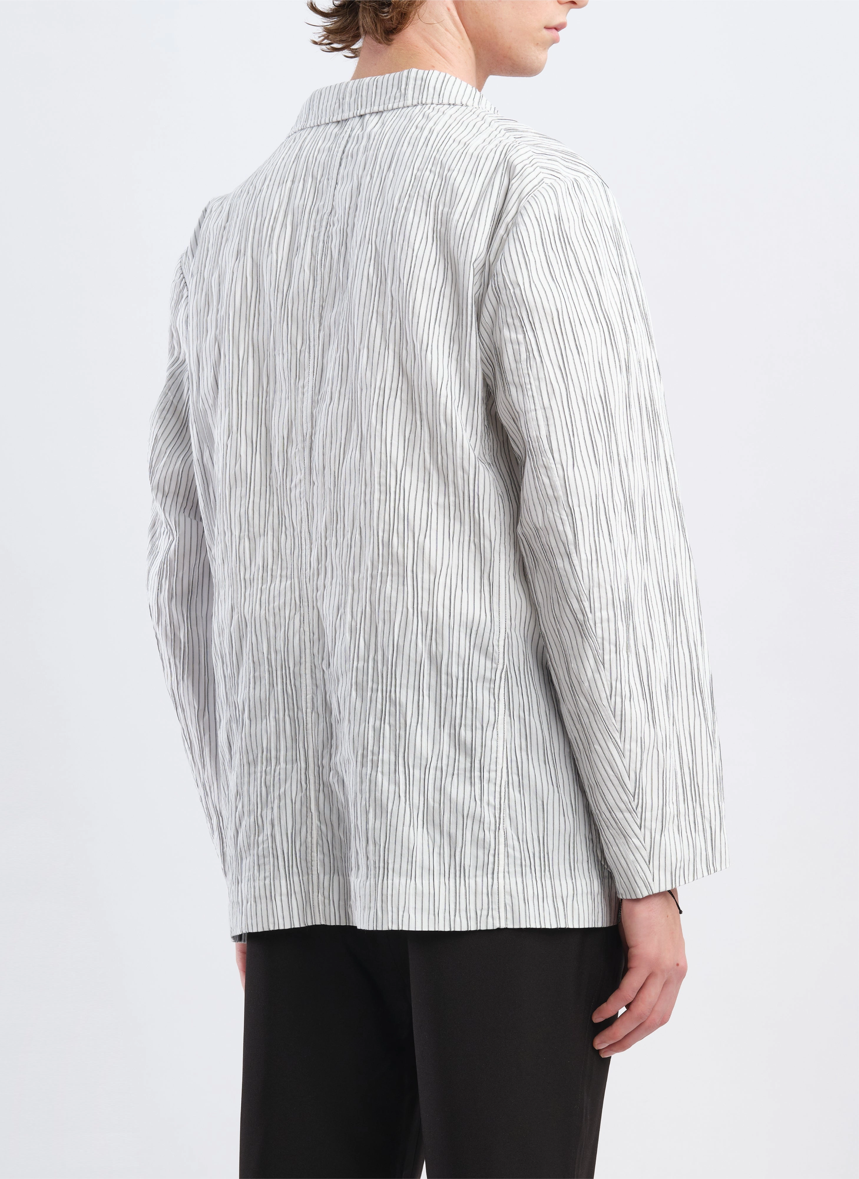 Distort Cotton Dobby Cloth Double Breasted Blazer