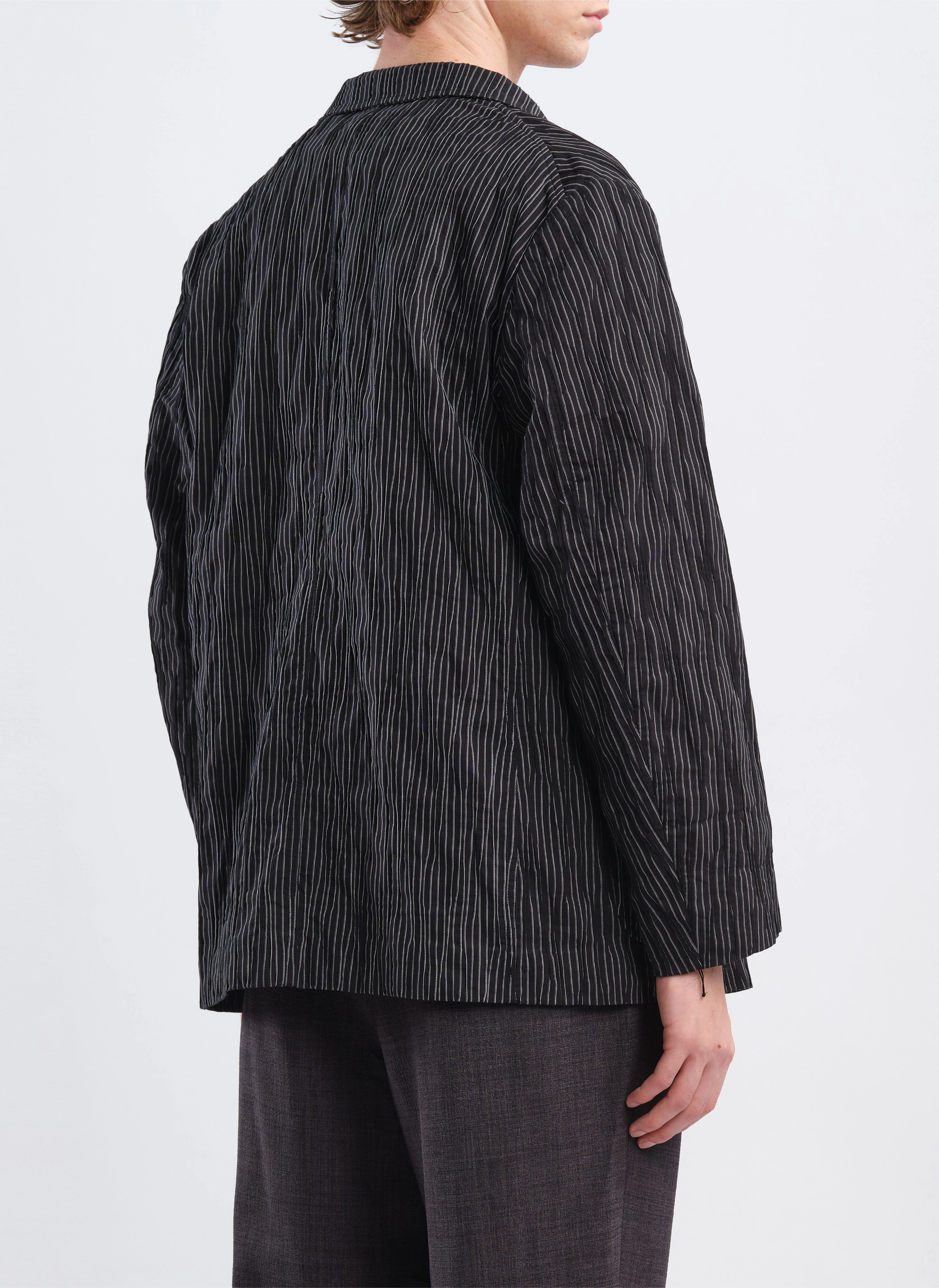 Distort Cotton Dobby Cloth Double Breasted Blazer