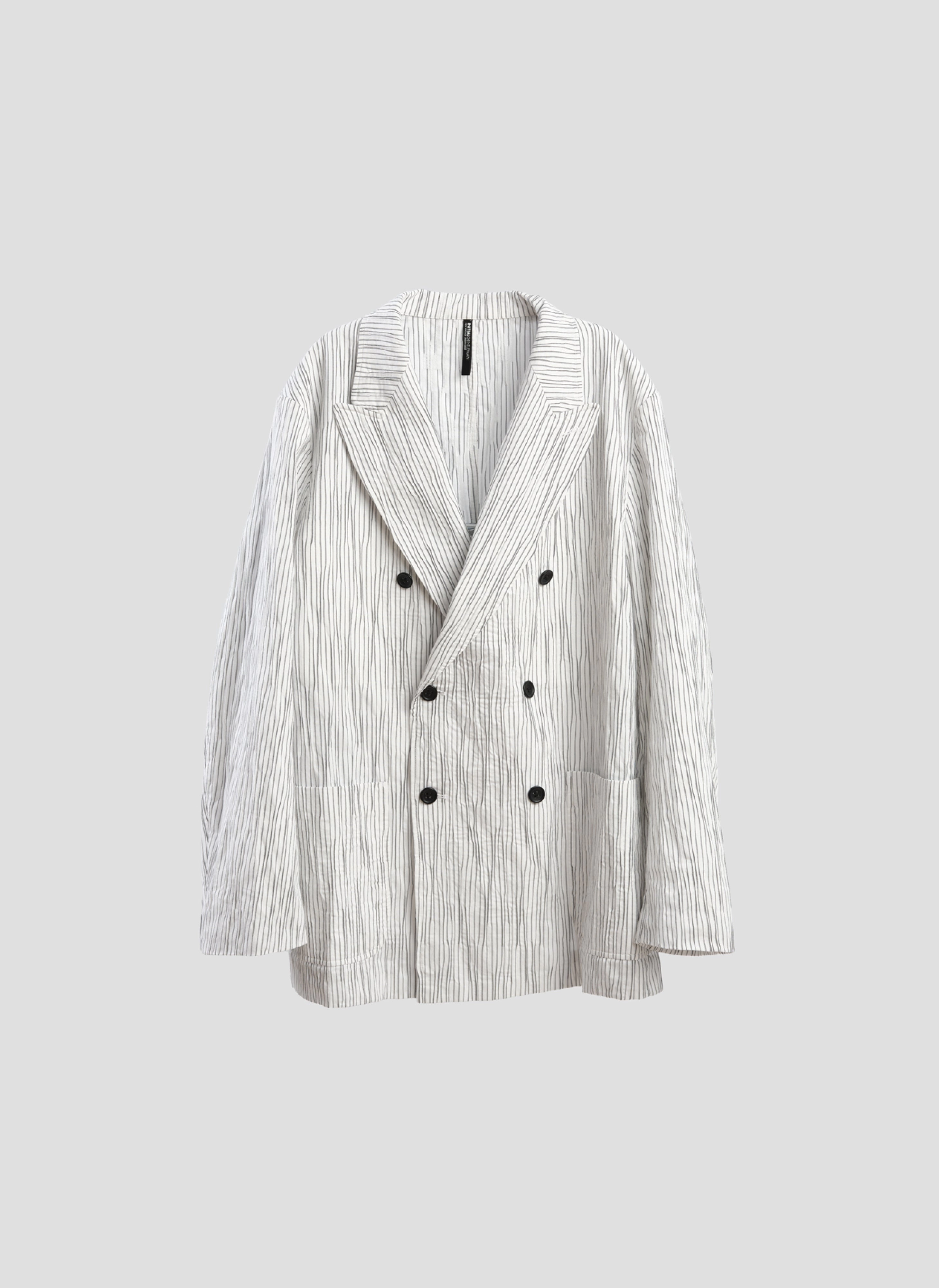 Distort Cotton Dobby Cloth Double Breasted Blazer