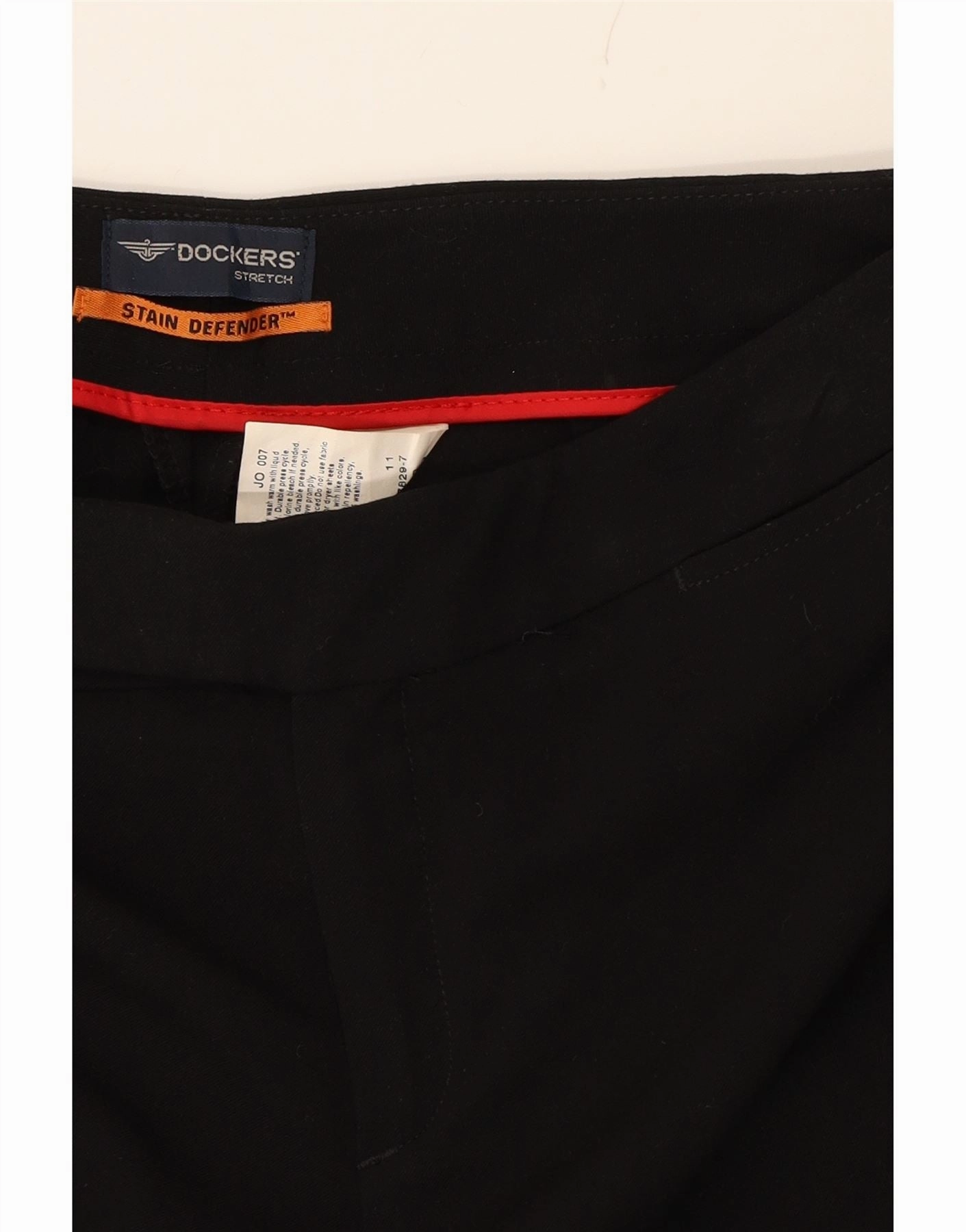 DOCKERS Womens Straight Casual Trousers US 4 Small W28 L31 Black Polyester