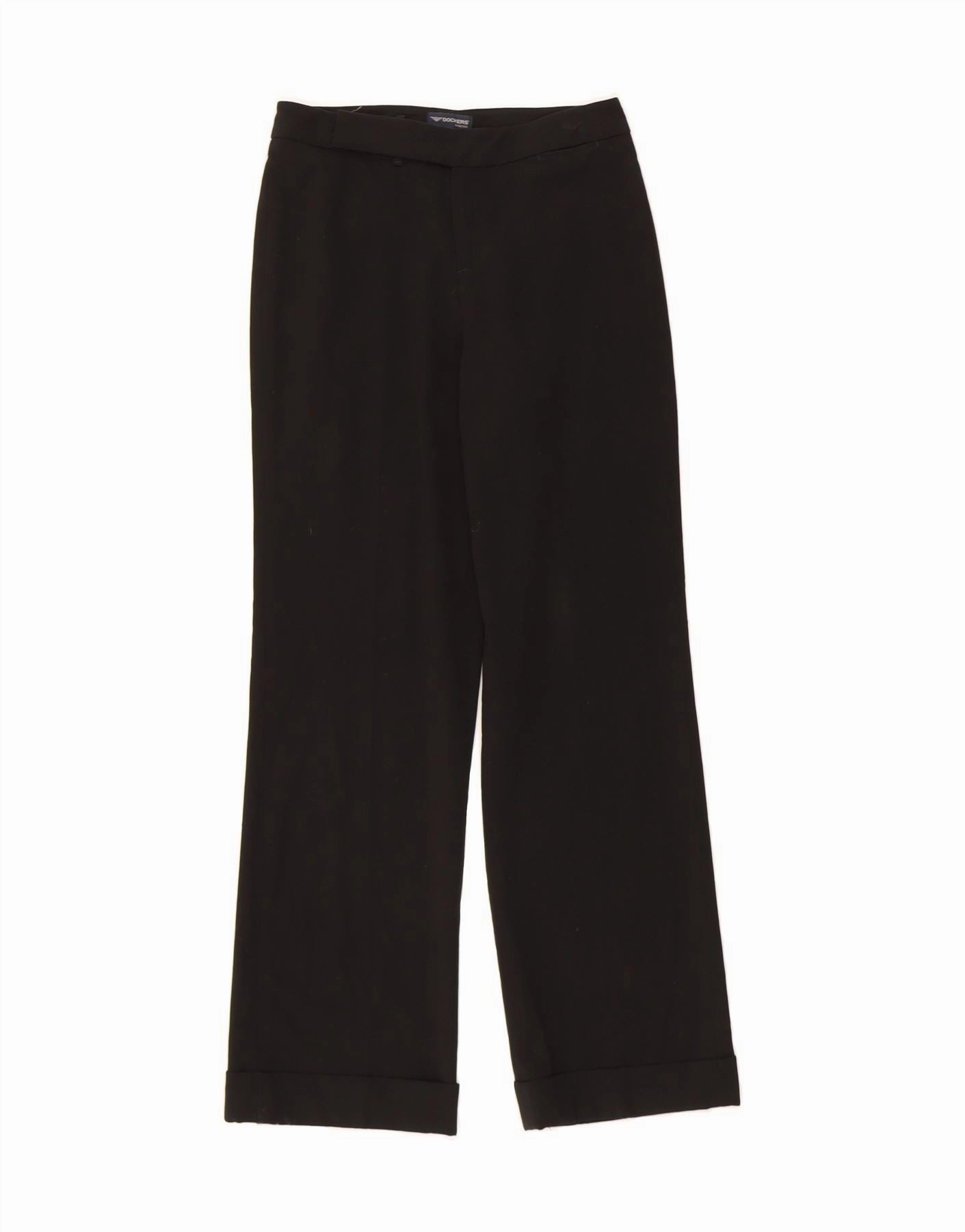 DOCKERS Womens Straight Casual Trousers US 4 Small W28 L31 Black Polyester