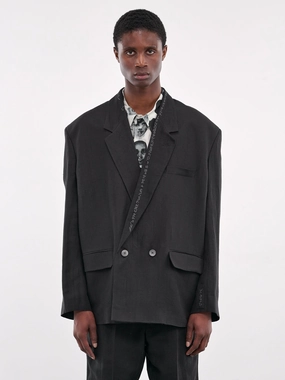 Double-Breasted Blazer (T78016910-LU10-BLACK)