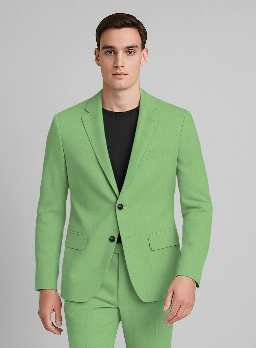 Easter Green Napoli Stretch Light Weight Cotton Suit