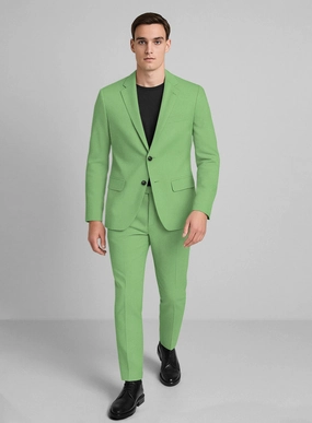 Easter Green Napoli Stretch Light Weight Cotton Suit