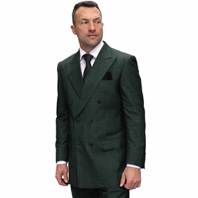 Ebon Sovereign Collection: Hunter 2-Piece Double-Breasted Plaid Suit