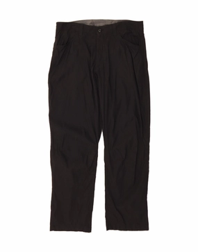 EDDIE BAUER Mens Straight Casual Trousers W34 L30 Black Nylon