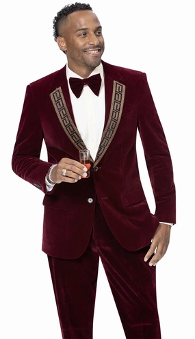 EJ Samuel JP110-BUR Mens Suit