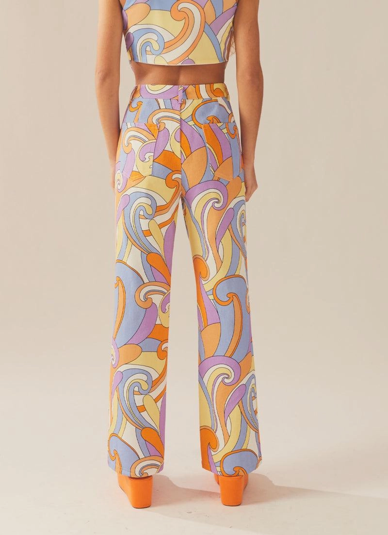 Evie Pants - Retro Swirl