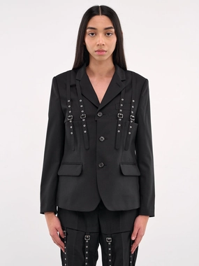 Eyelet Strap Jacket (3O-J006-S25-BLACK)