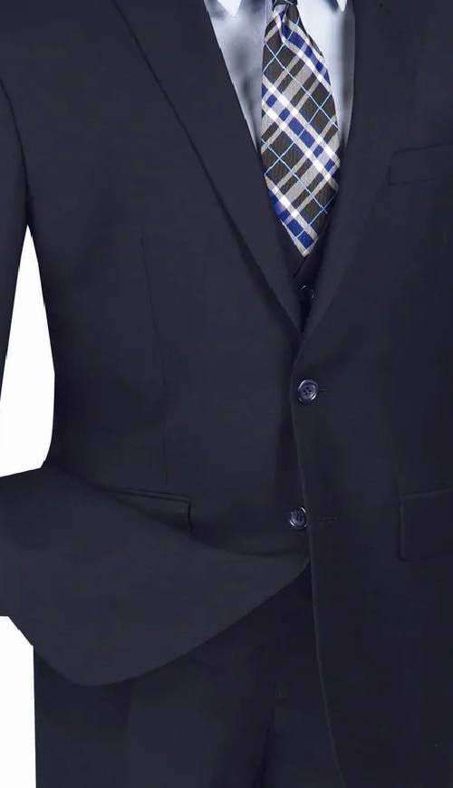 Formalita Collection: Men's Single Breasted 2-Button Slim Fit Suit In Navy
