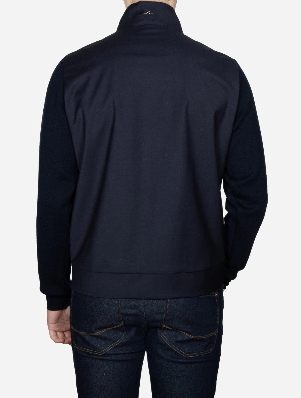 Full Zip Hybrid with Loro Piana Navy