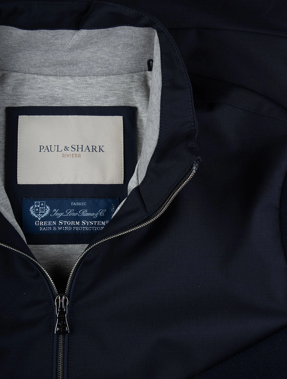 Full Zip Hybrid with Loro Piana Navy