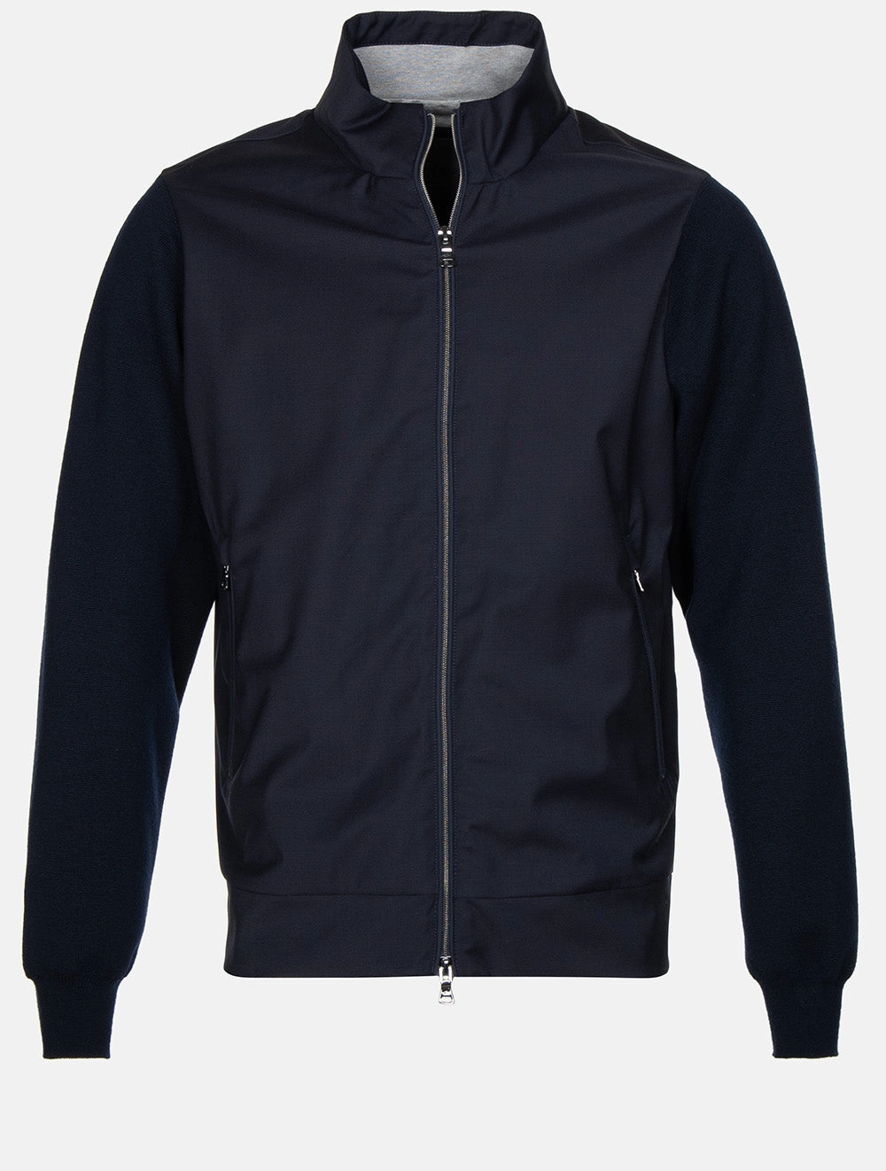 Full Zip Hybrid with Loro Piana Navy
