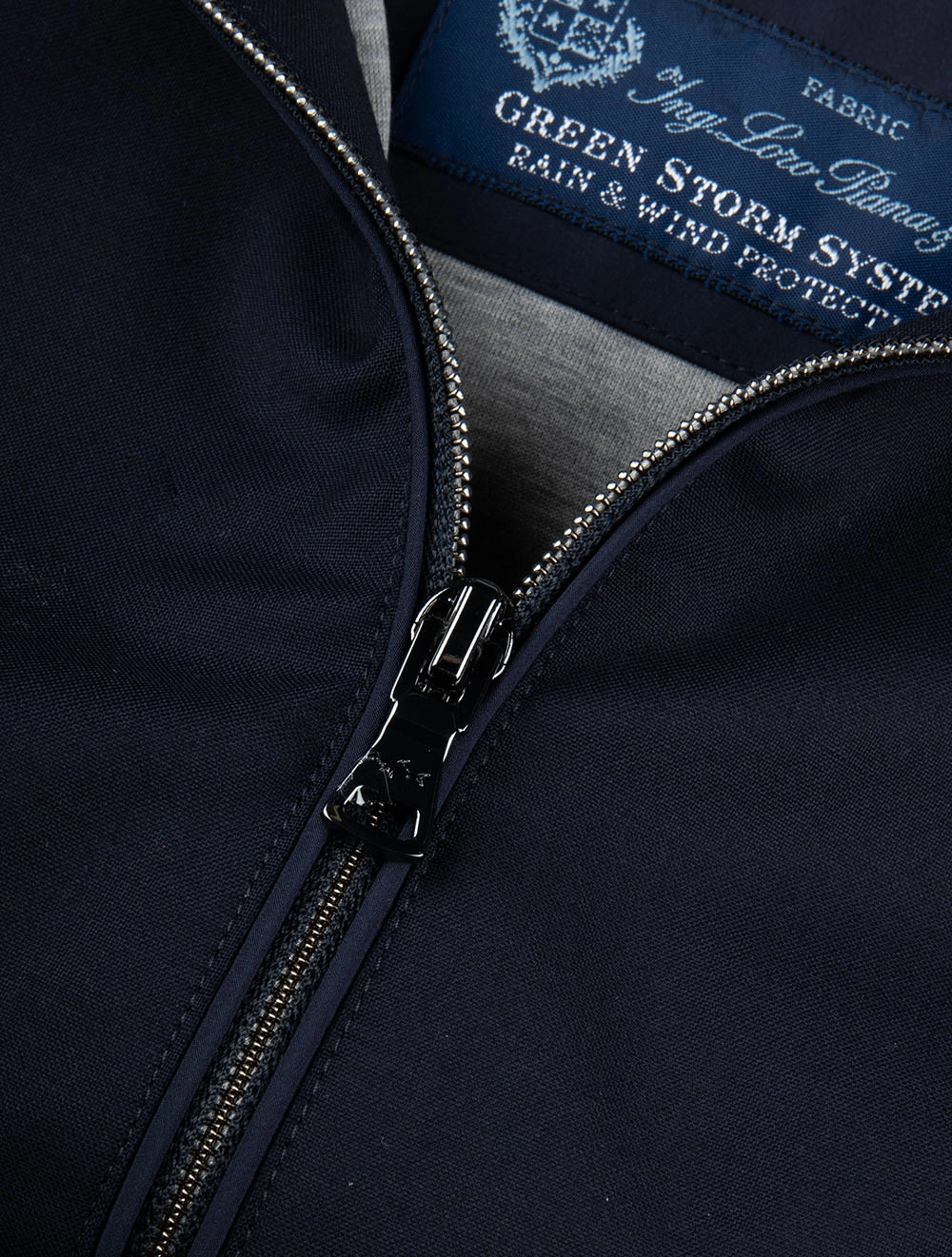 Full Zip Hybrid with Loro Piana Navy