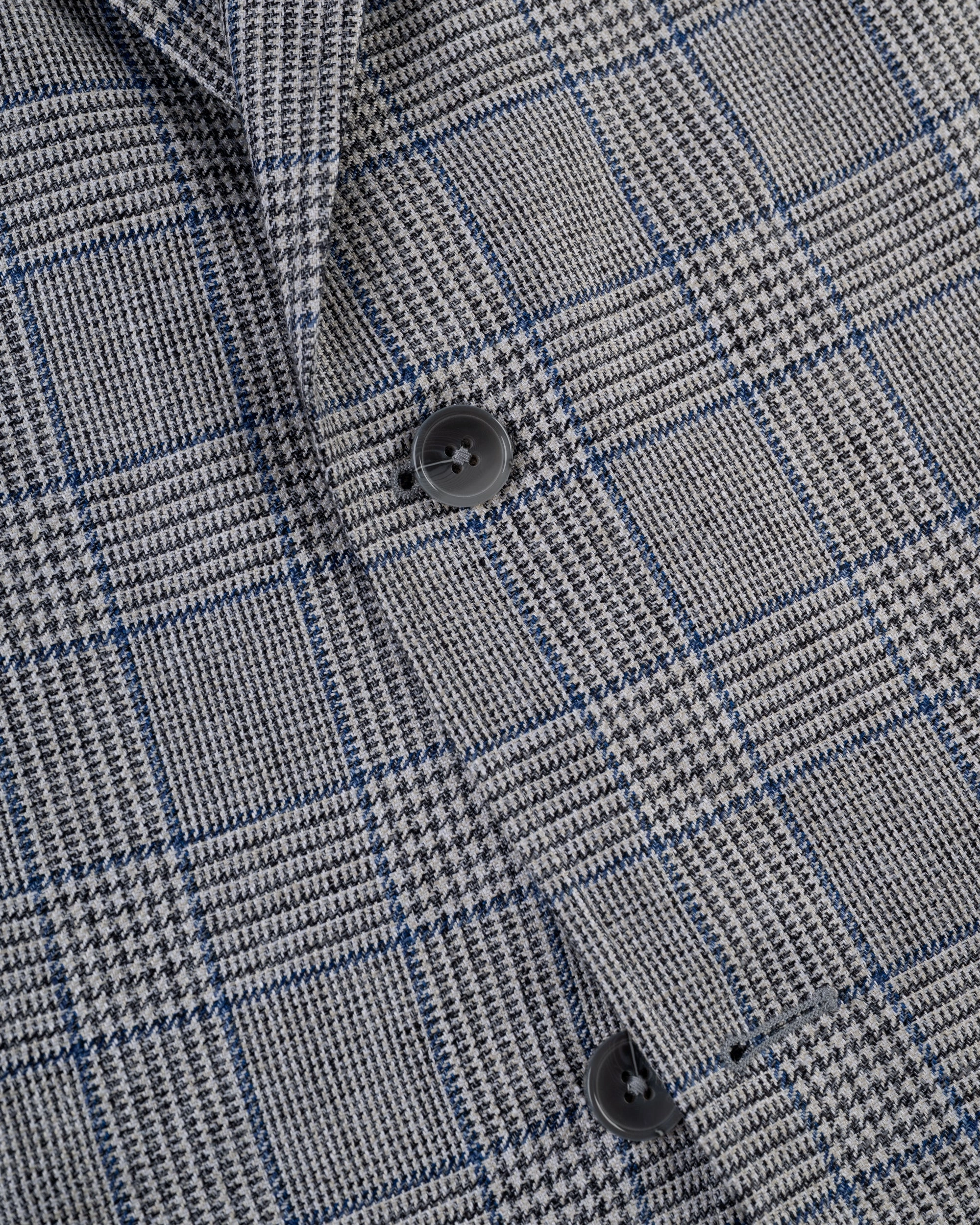 GREY/BLUE GLENPLAID SPORT COAT - TRIM FIT