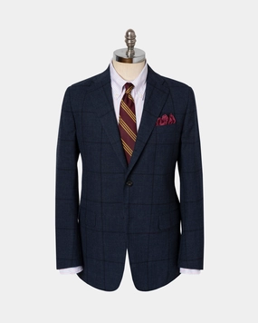 GREY BLUE WINDOWPANE SPORT COAT