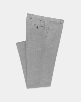 GREY CRASH LINEN TROUSERS