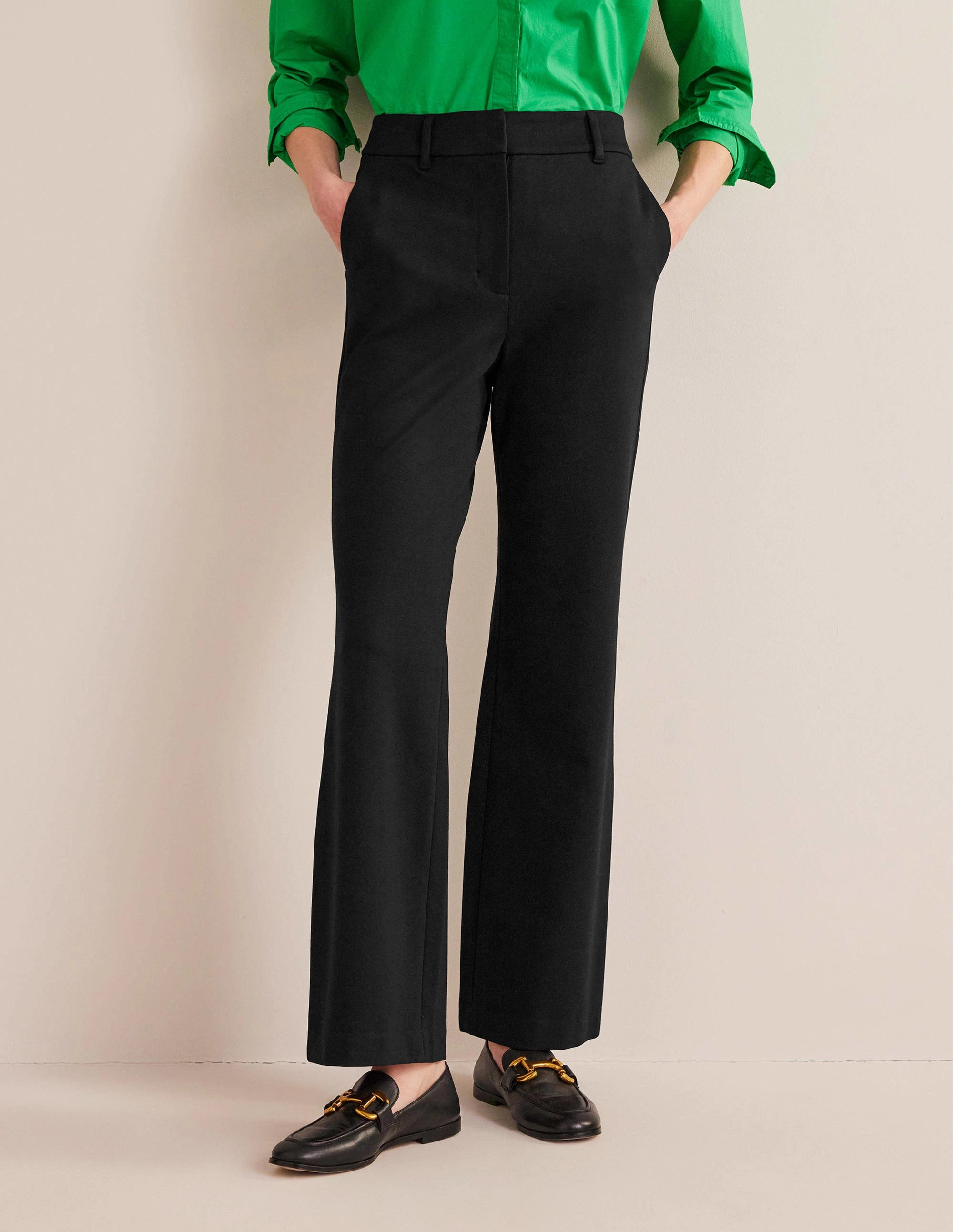 Hampshire Flared Pants-Black