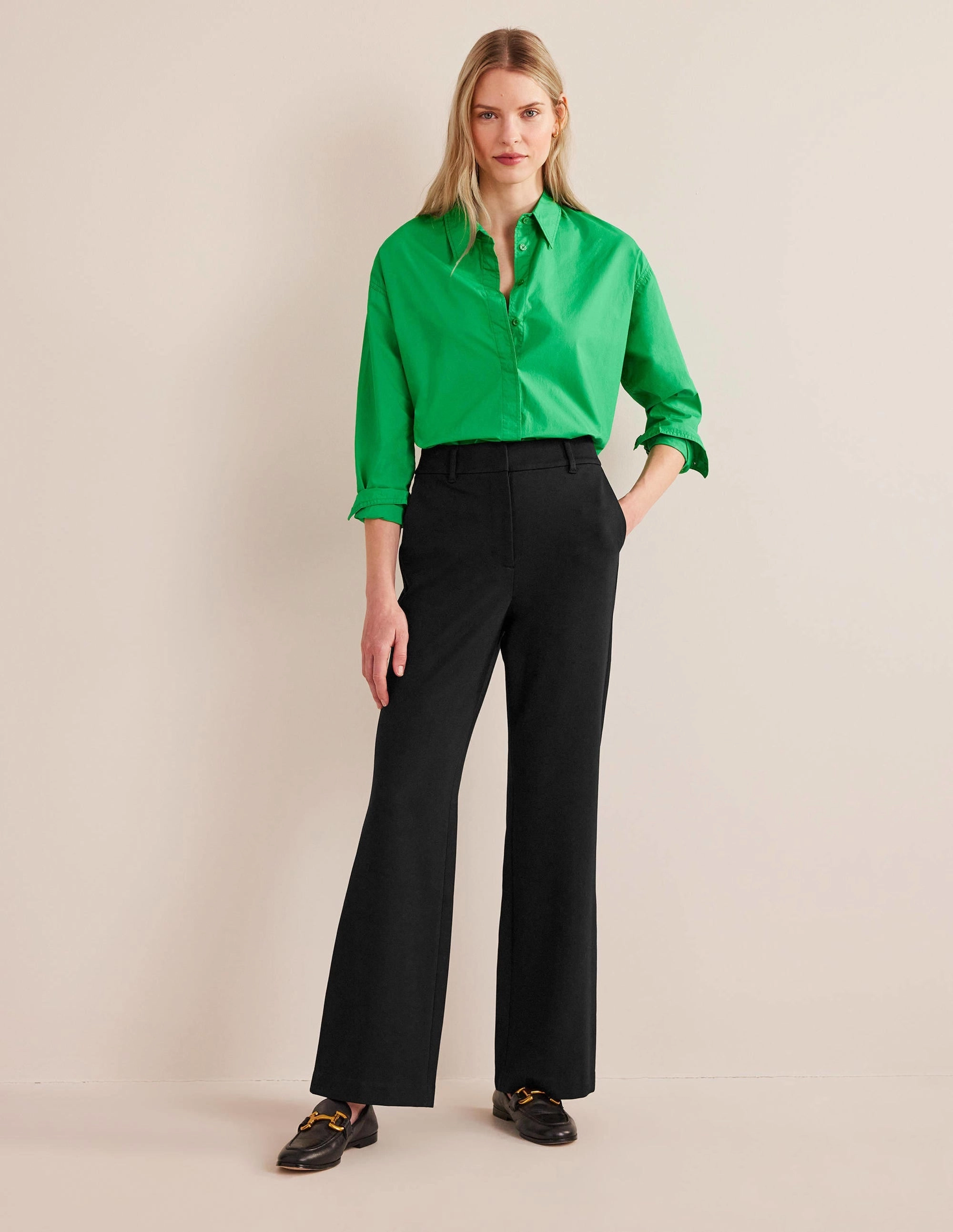 Hampshire Flared Pants-Black