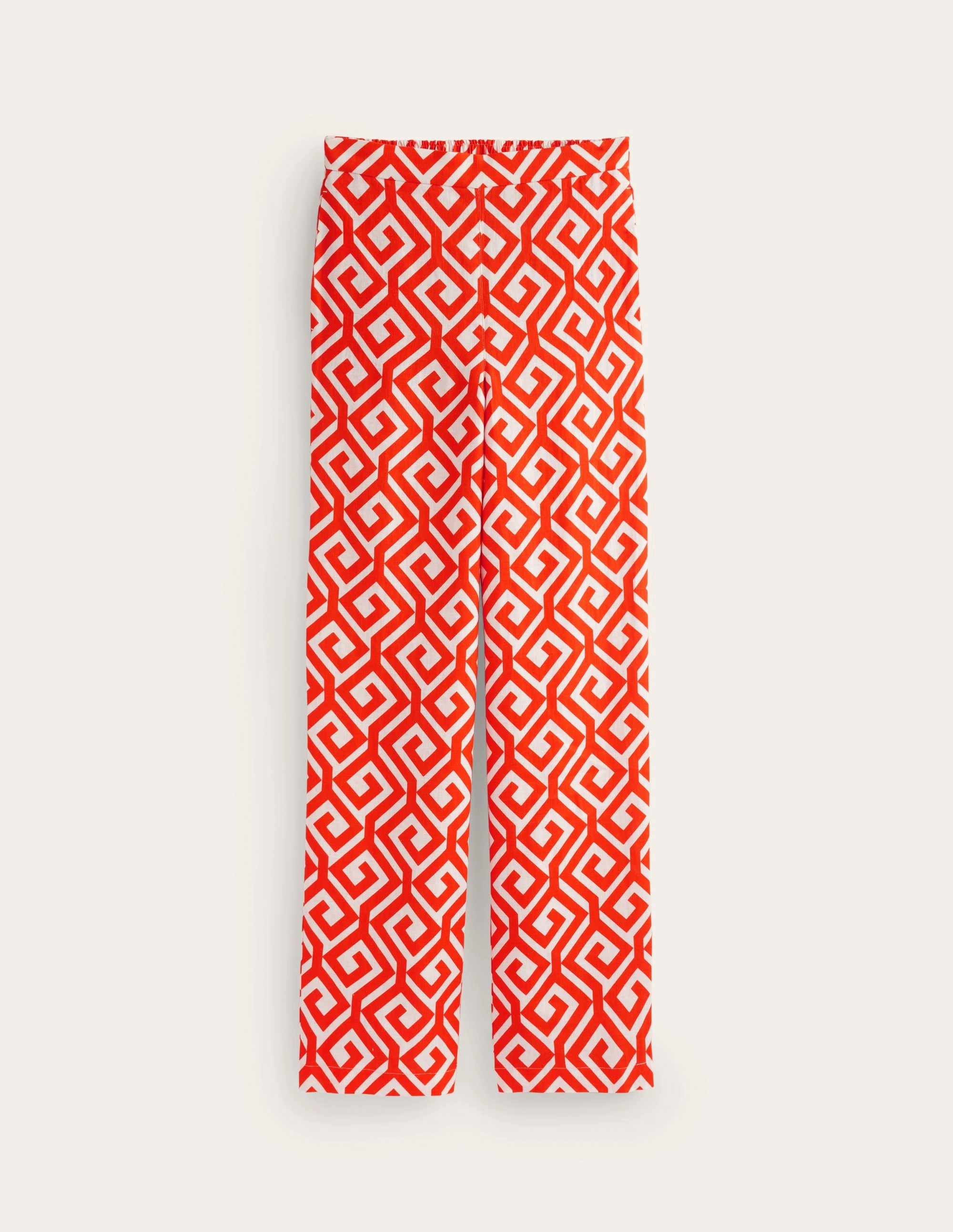 Hampstead Linen Pants-Flame Scarlet, Maze