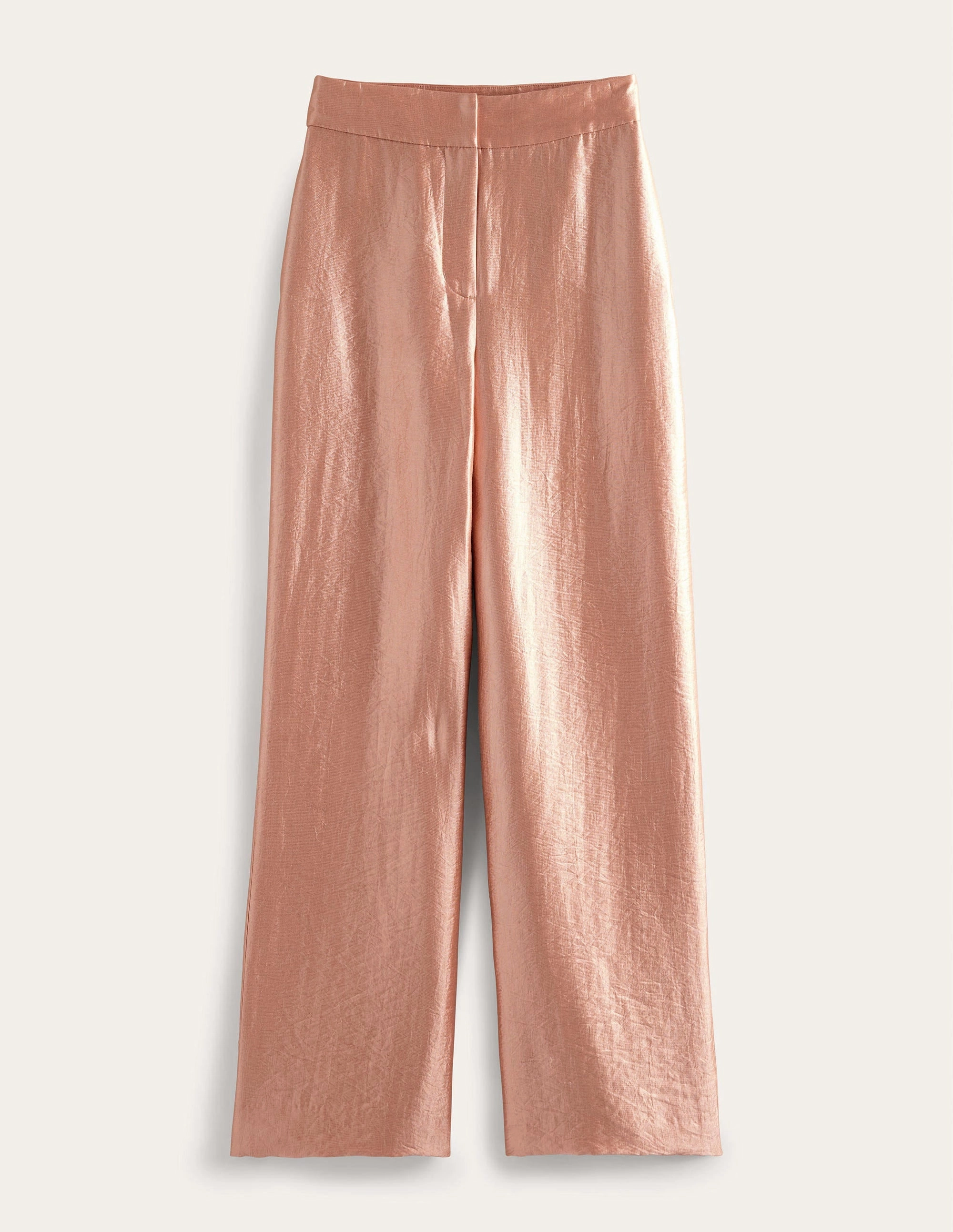 High Rise Palazzo Pants-Satin