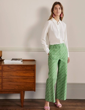 High Waisted Richmond Pants-English Ivy, Loose Sprig