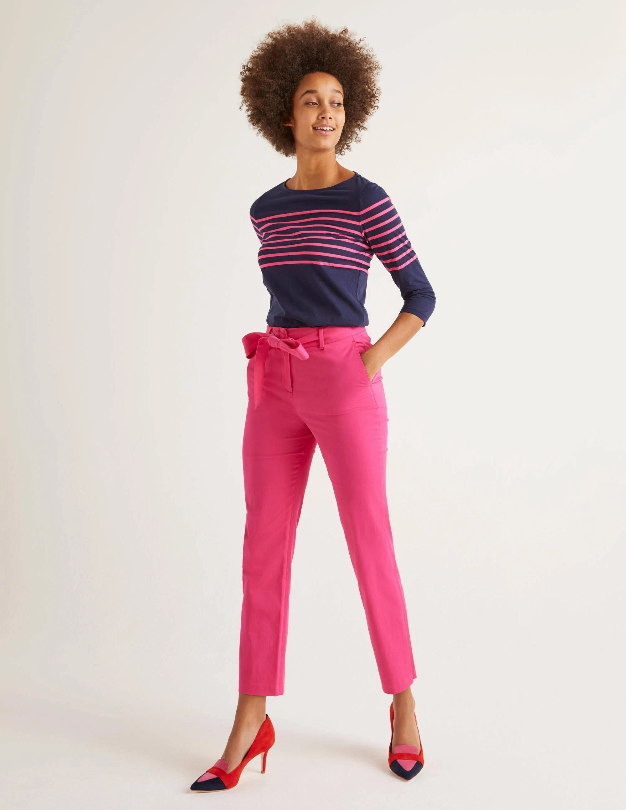 Highbury Tie Waist Pants-Pop Pansy