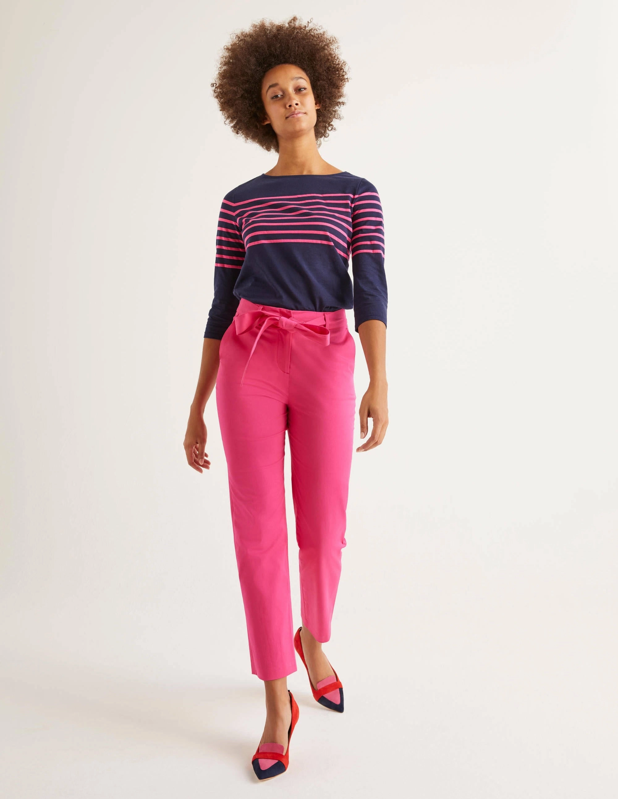 Highbury Tie Waist Pants-Pop Pansy