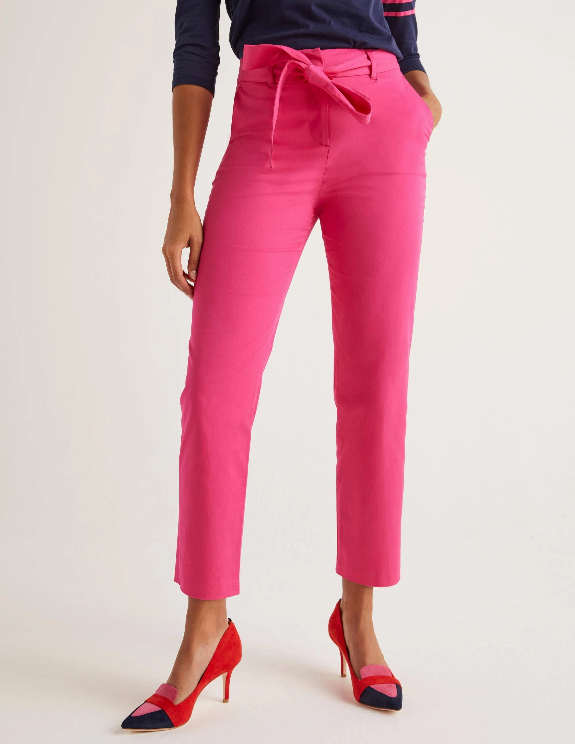 Highbury Tie Waist Pants-Pop Pansy