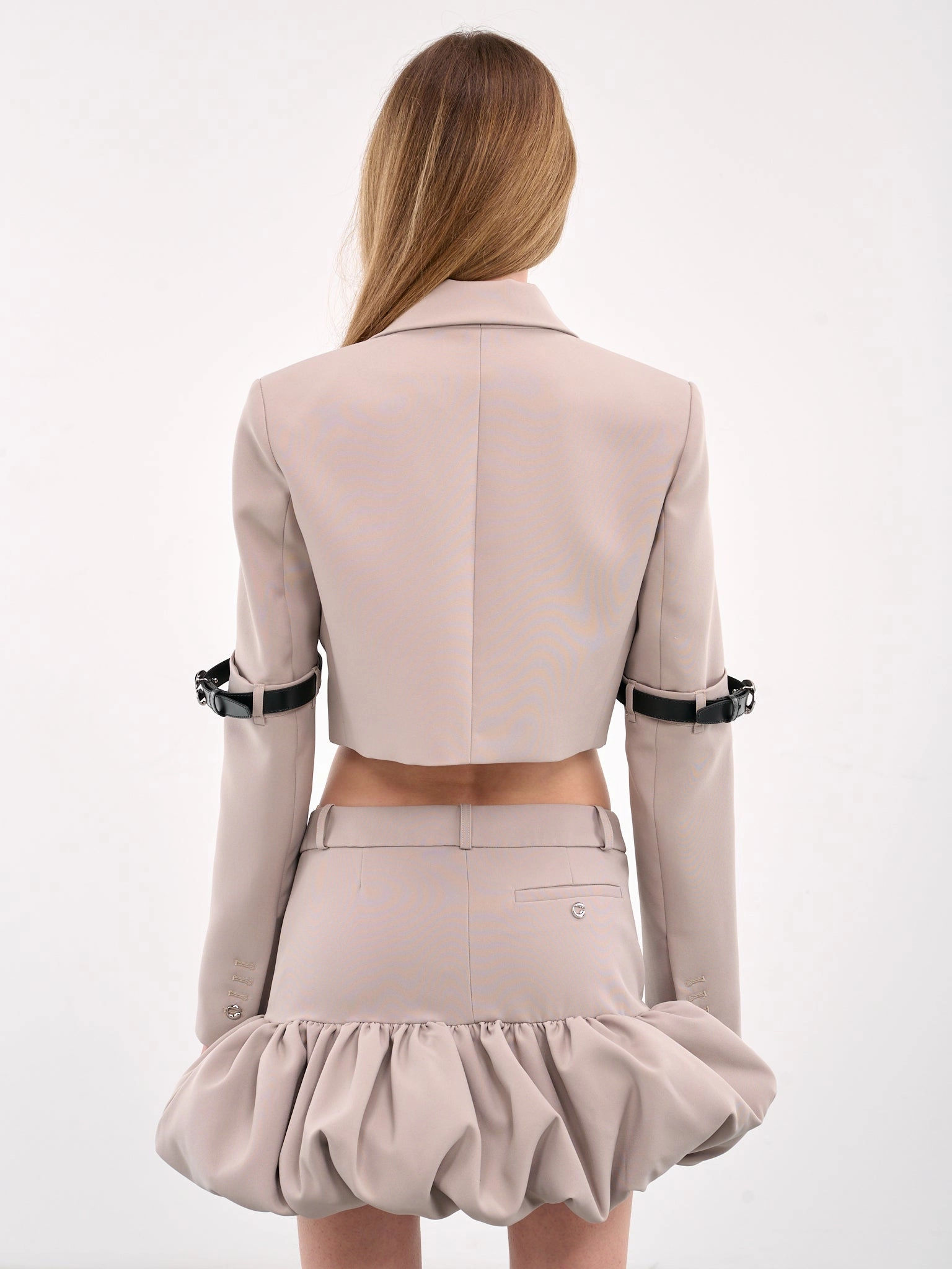 Hybrid Cropped Tailored Jacket (COPV74F3004-BEIGE)