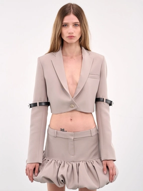 Hybrid Cropped Tailored Jacket (COPV74F3004-BEIGE)
