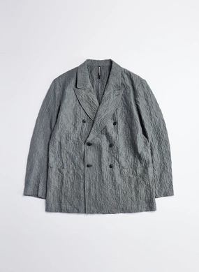Imported Cotton Nylon Soft Double Breasted Blazer