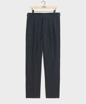 Irish Linen Striped Gurkha Trouser