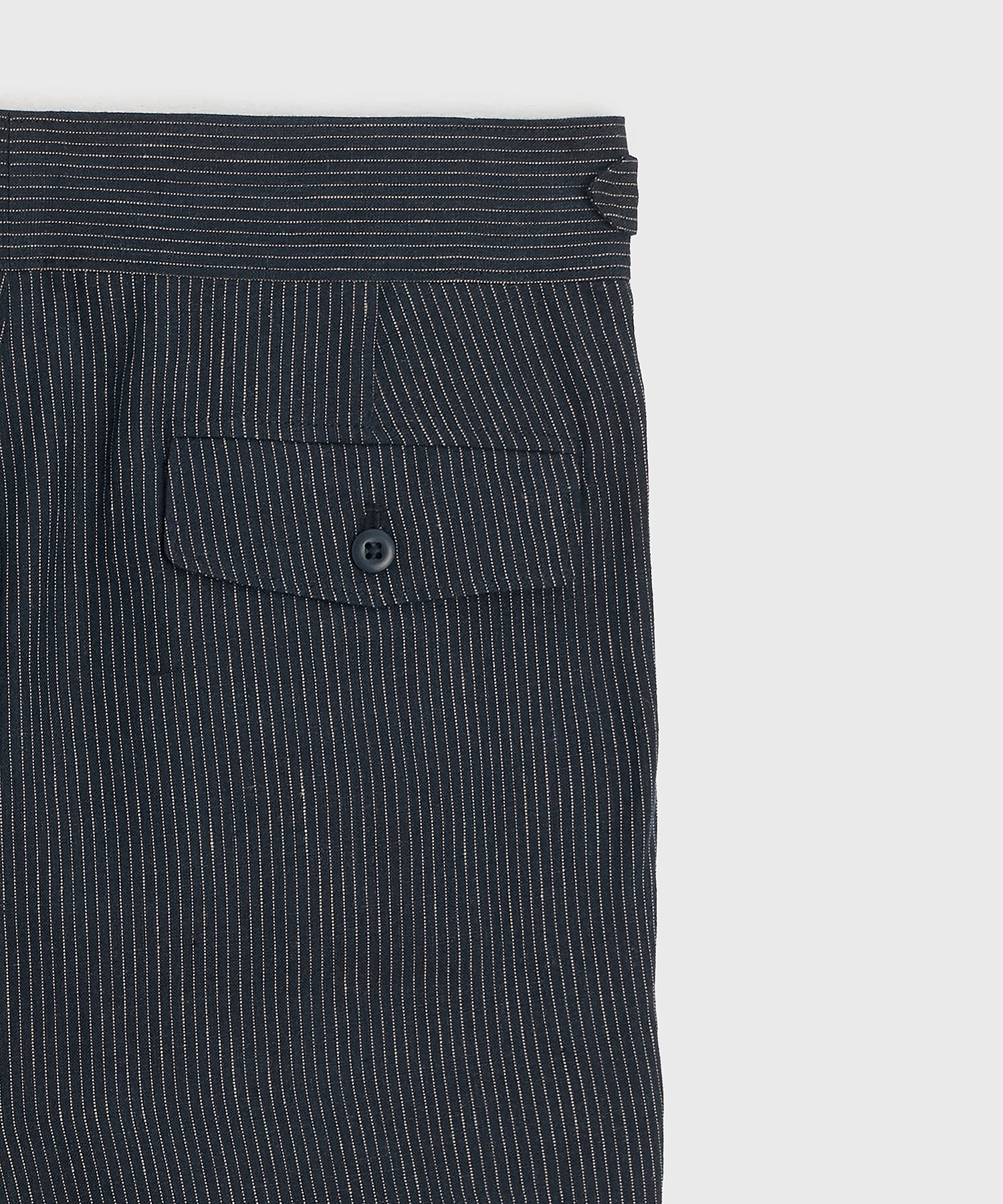 Irish Linen Striped Gurkha Trouser