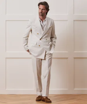 Italian Seersucker Double-Breasted Suit
