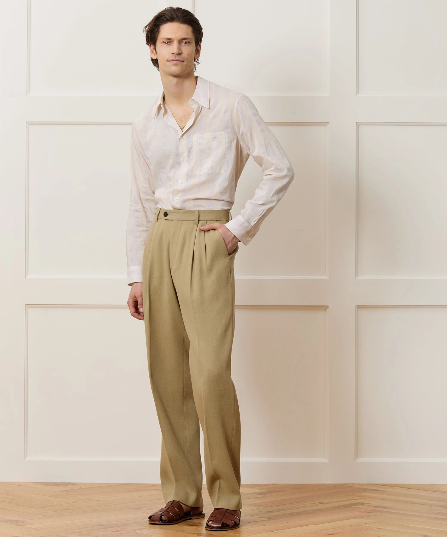 Italian Cotton Crepe Wythe Trouser