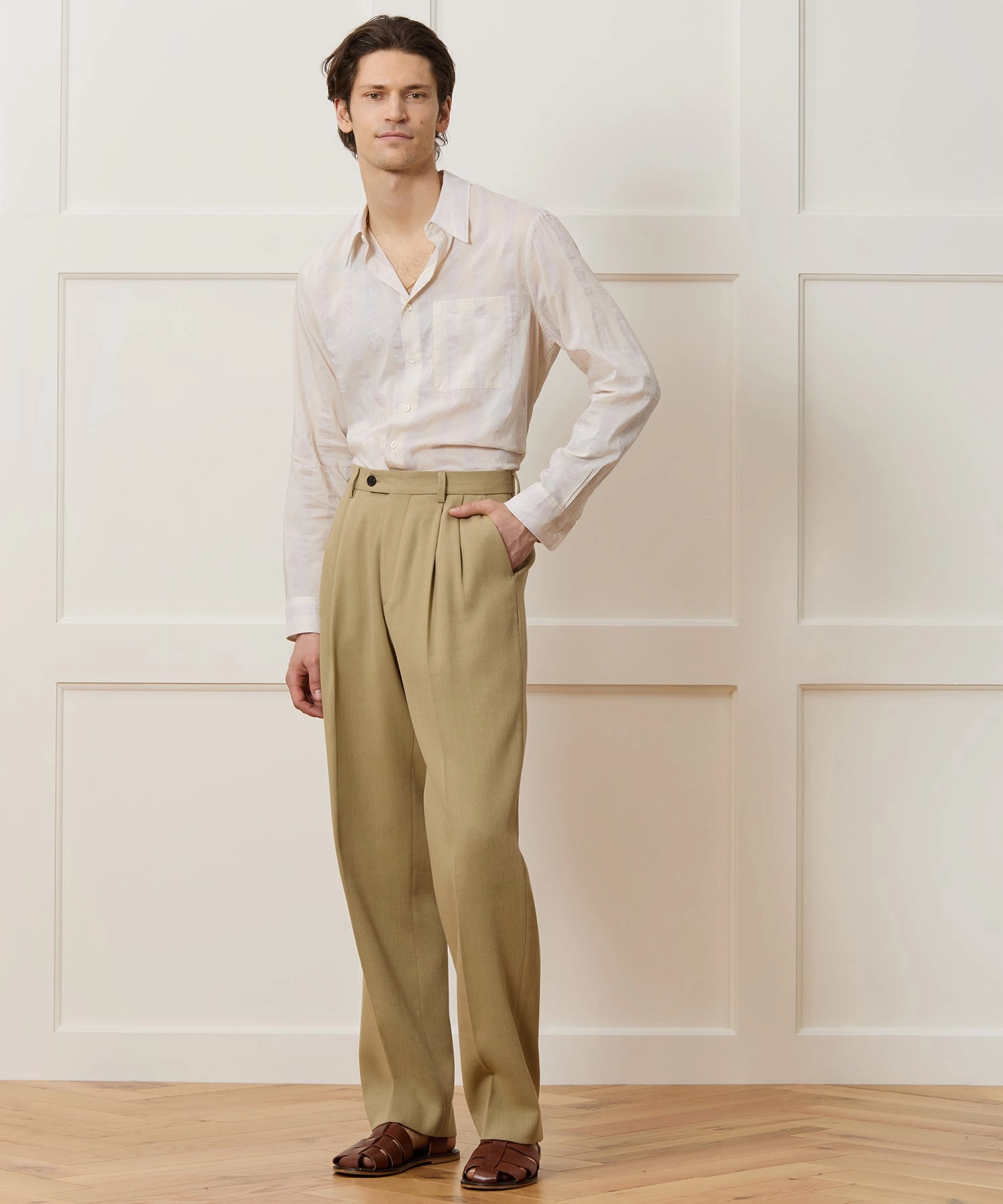 Italian Cotton Crepe Wythe Trouser