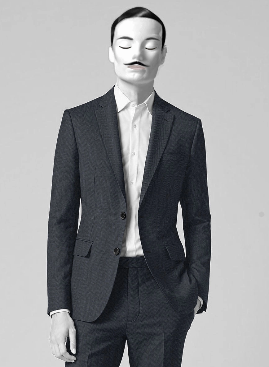 Italian Cotton Wool Herringbone Piati Suit