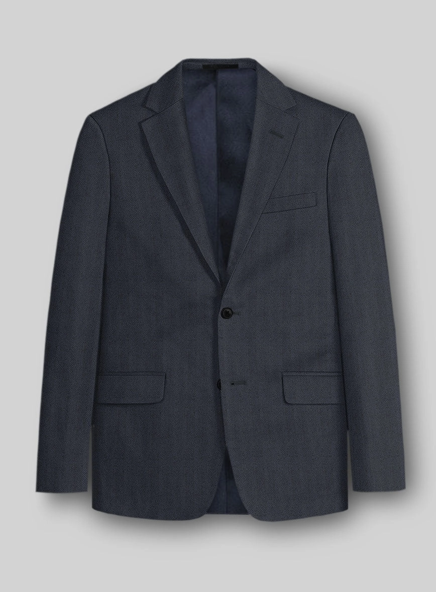 Italian Cotton Wool Herringbone Piati Suit