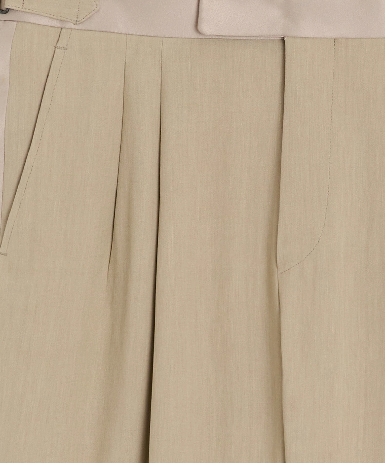 Italian Relaxed Sueded Linen Tuxedo Trouser