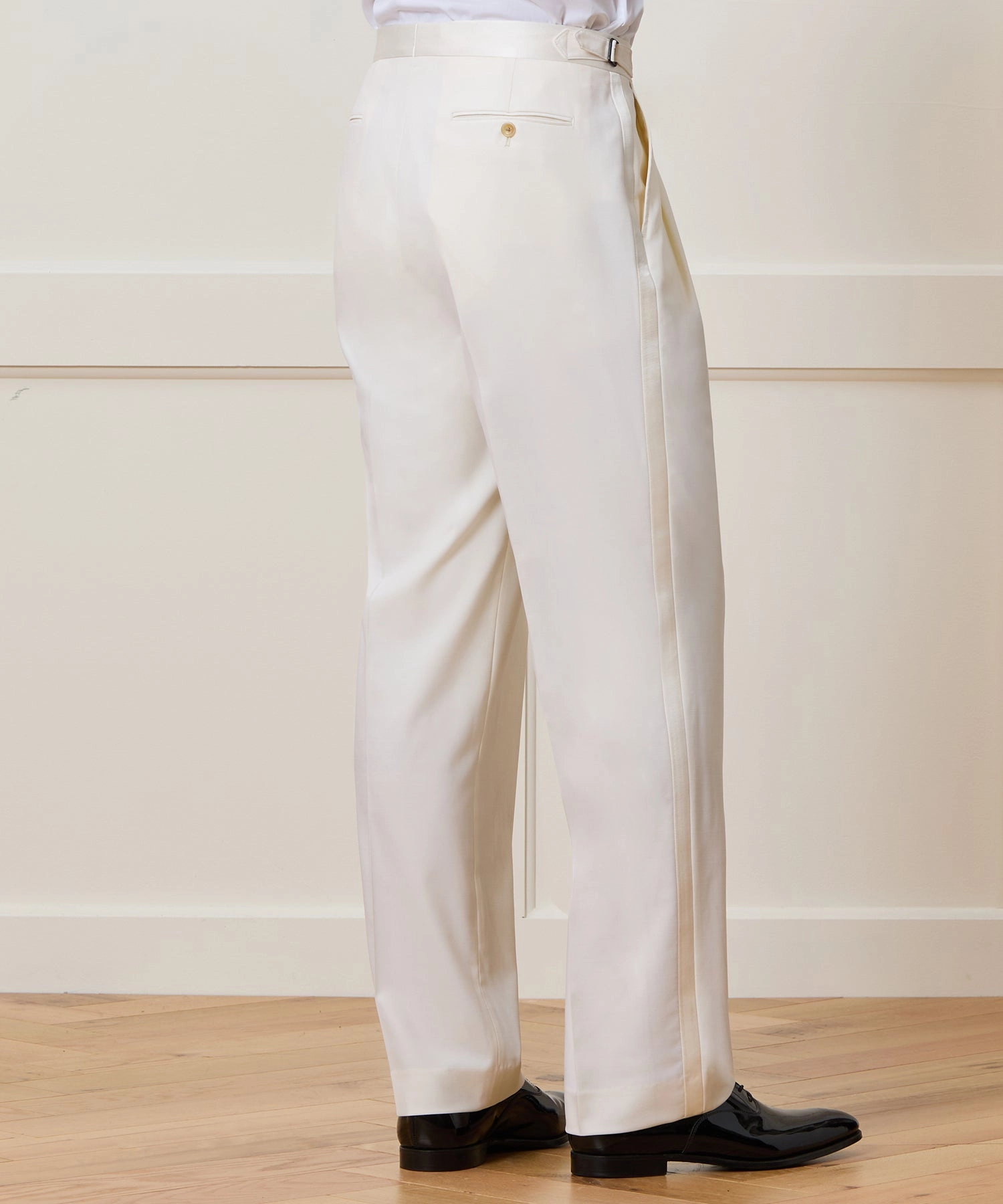 Italian Wool Relaxed Tuxedo Trouser